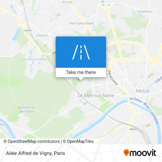 Mapa Allée Alfred de Vigny
