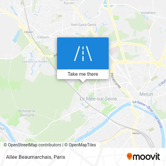 Mapa Allée Beaumarchais