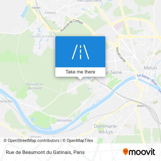 Rue de Beaumont du Gatinais map