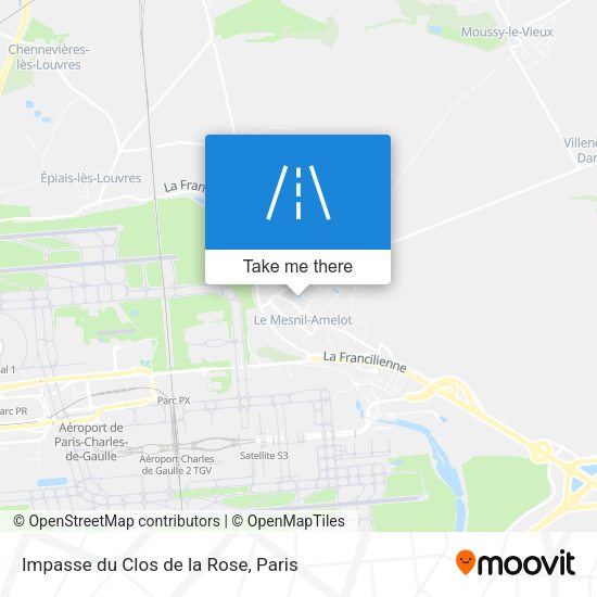 Impasse du Clos de la Rose map