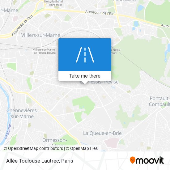 Allée Toulouse Lautrec map