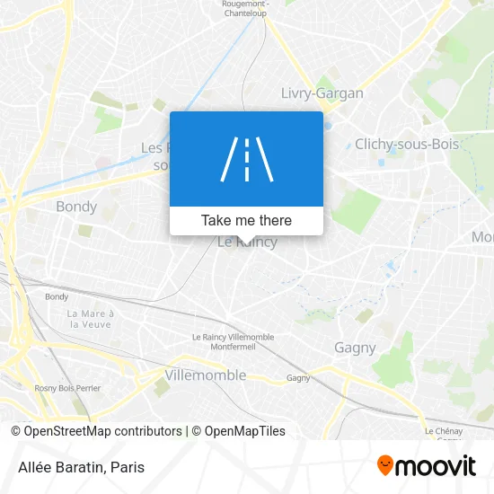 Mapa Allée Baratin
