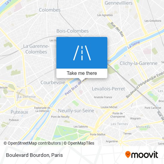 Mapa Boulevard Bourdon