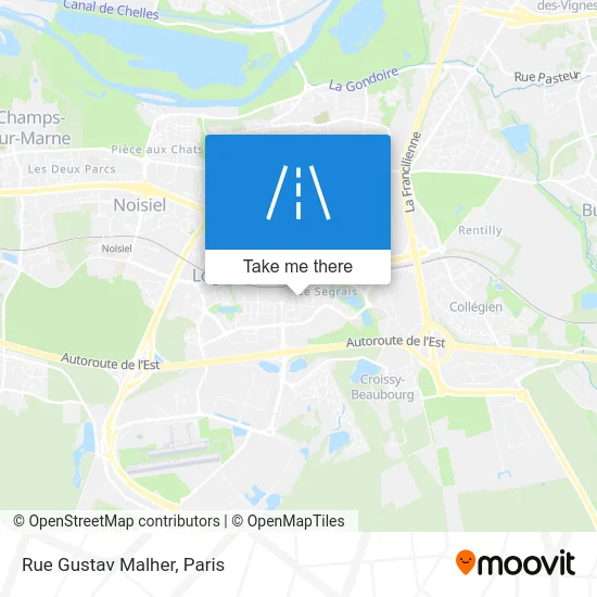 Rue Gustav Malher map