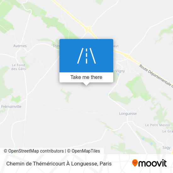 Chemin De Théméricourt À Longuesse map