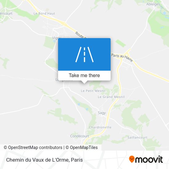 Chemin du Vaux de L'Orme map