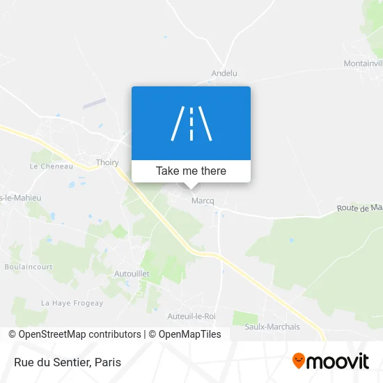 Mapa Rue du Sentier