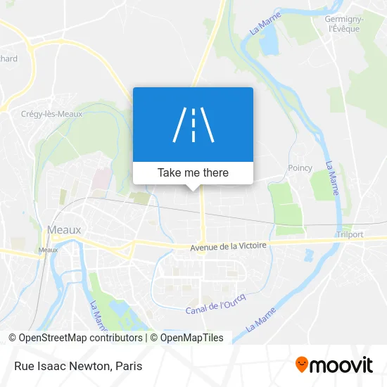 Rue Isaac Newton map