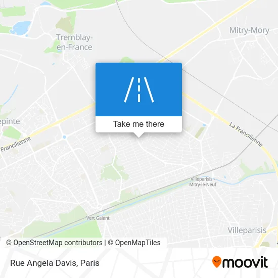 Rue Angela Davis map