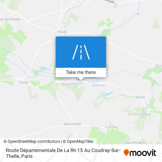 Route Départementale De La Rn 15 Au Coudray-Sur-Thelle map