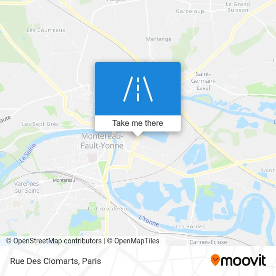 Rue Des Clomarts map