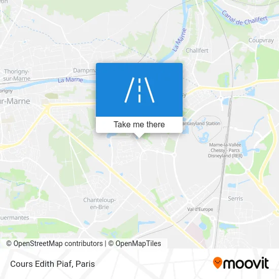 Cours Edith Piaf map