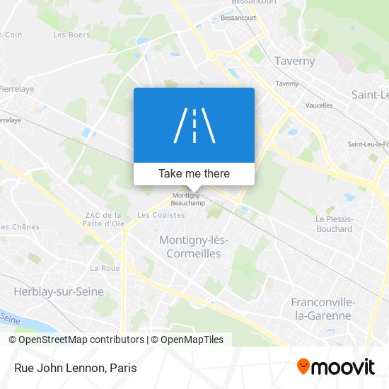 Rue John Lennon map