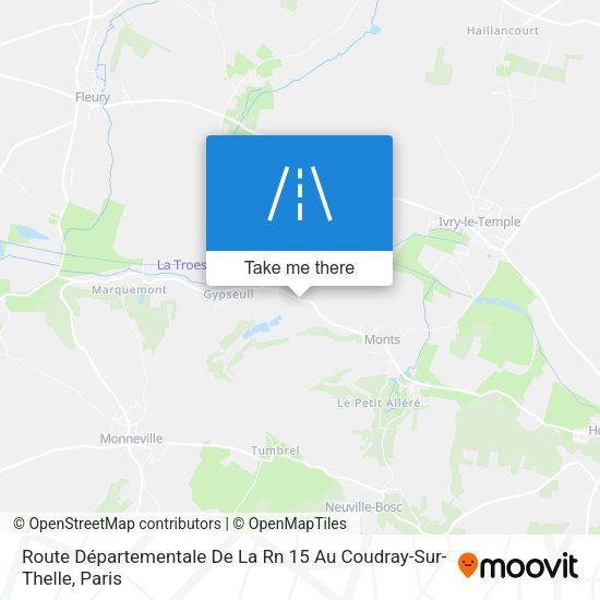 Route Départementale De La Rn 15 Au Coudray-Sur-Thelle map