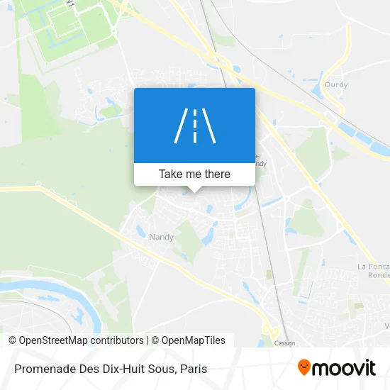 Promenade Des Dix-Huit Sous map