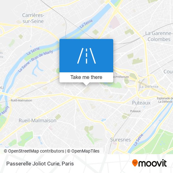 Mapa Passerelle Joliot Curie