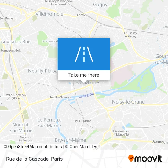 Rue de la Cascade map