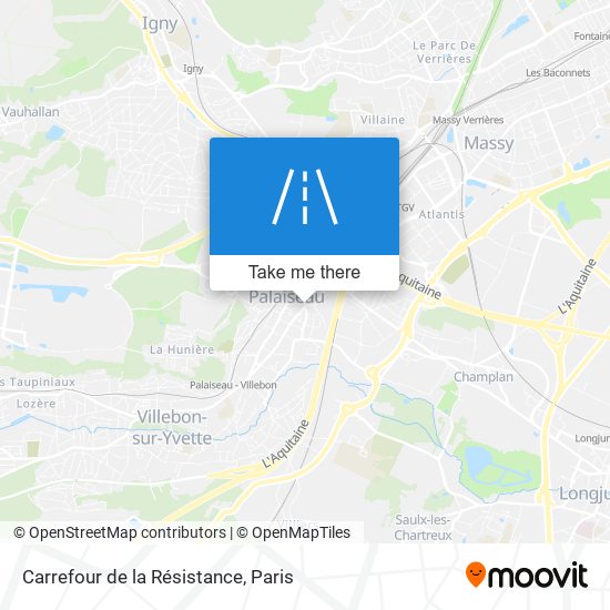 Carrefour de la Résistance map