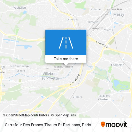 Carrefour Des Francs-Tireurs Et Partisans map
