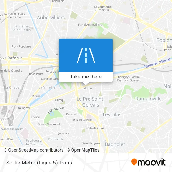 Sortie Metro (Ligne 5) map