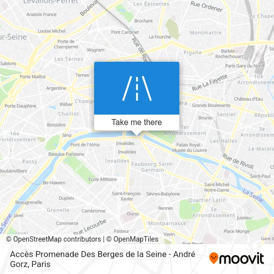 Accès Promenade Des Berges de la Seine - André Gorz map