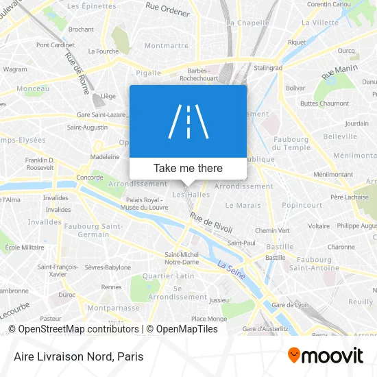 Aire Livraison Nord map