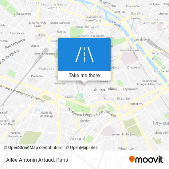 Mapa Allée Antonin Artaud