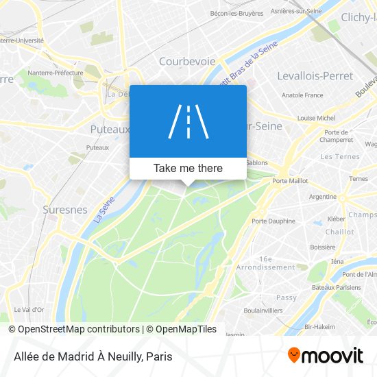 Mapa Allée de Madrid À Neuilly