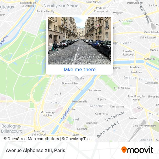 Avenue Alphonse XIII map