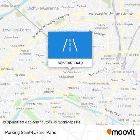 Mapa Parking Saint-Lazare