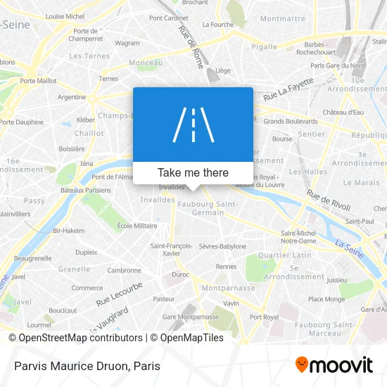 Parvis Maurice Druon map