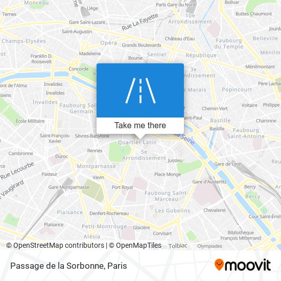 Mapa Passage de la Sorbonne