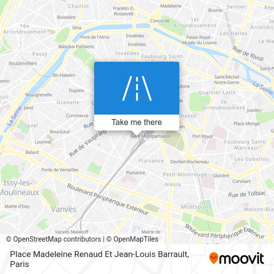 Place Madeleine Renaud Et Jean-Louis Barrault map