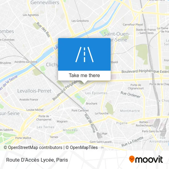 Route D'Accès Lycée map