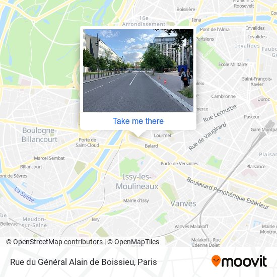 Mapa Rue du Général Alain de Boissieu