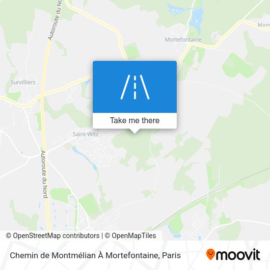 Chemin de Montmélian À Mortefontaine map
