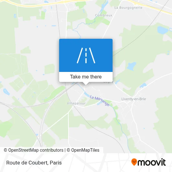 Route de Coubert map