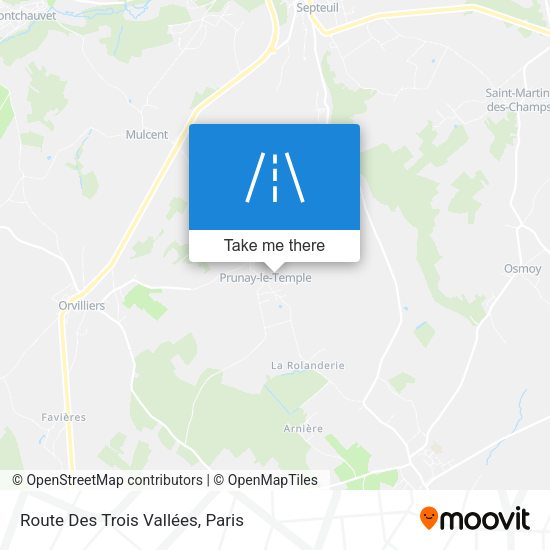 Route Des Trois Vallées map
