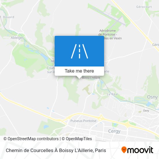 Chemin de Courcelles À Boissy L'Aillerie map