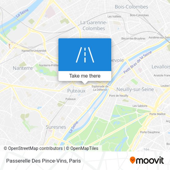 Passerelle Des Pince-Vins map