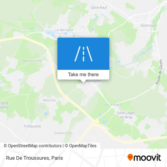 Rue De Troussures map