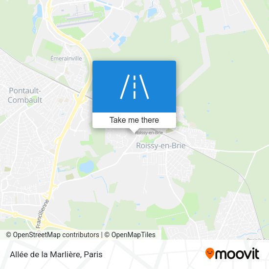 Allée de la Marlière map