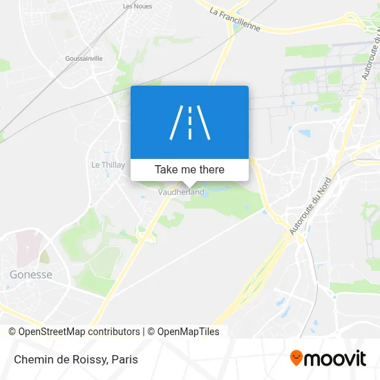 Chemin de Roissy map