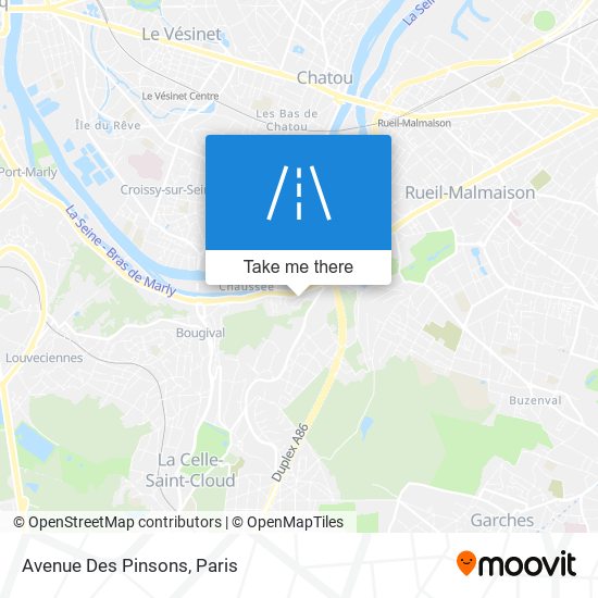 Mapa Avenue Des Pinsons