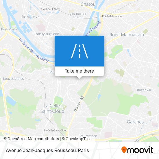 Mapa Avenue Jean-Jacques Rousseau