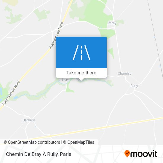 Chemin De Bray À Rully map