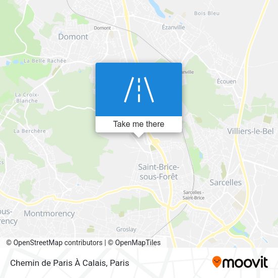 Chemin de Paris À Calais map