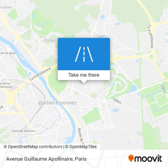 Mapa Avenue Guillaume Apollinaire