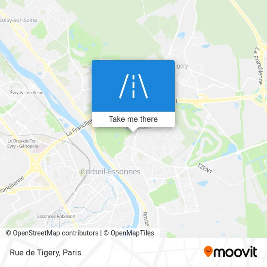 Rue de Tigery map