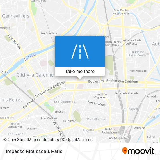Impasse Mousseau map